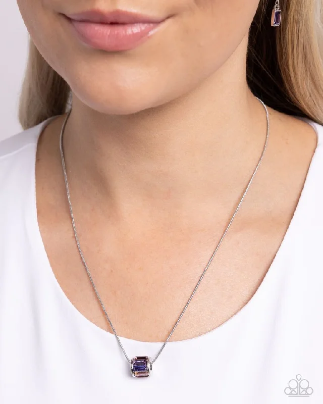 dainty snake ring gold Paparazzi Necklace ~ Warden Wheel - Purple