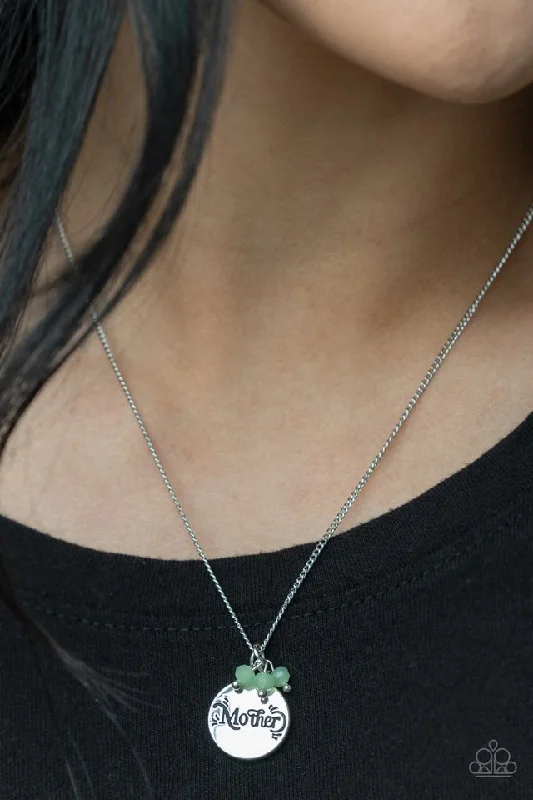 minimalist cubic zirconia earrings Paparazzi Necklace ~ Warm My Heart - Green