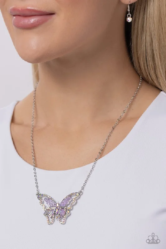 infinity couple’s ring matching set Paparazzi Necklace ~ Weekend WINGS - Purple