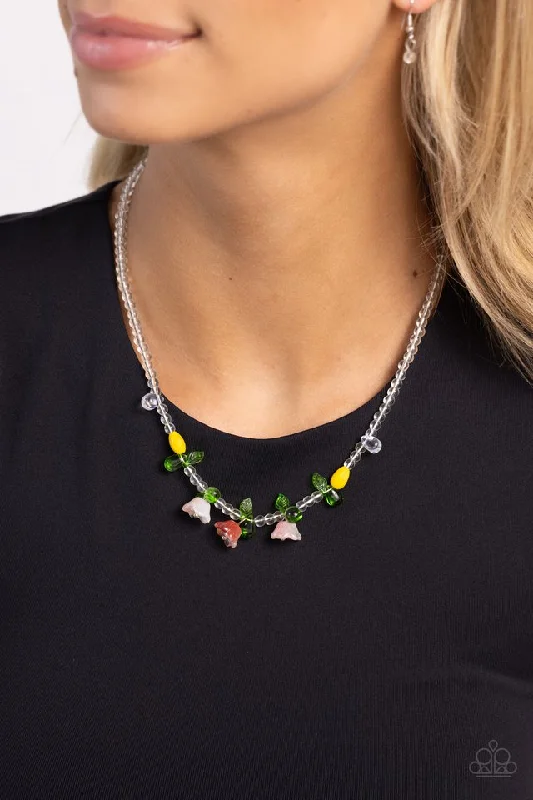 bold gothic skull necklace Paparazzi Necklace ~ World GLASS Wonder - Orange