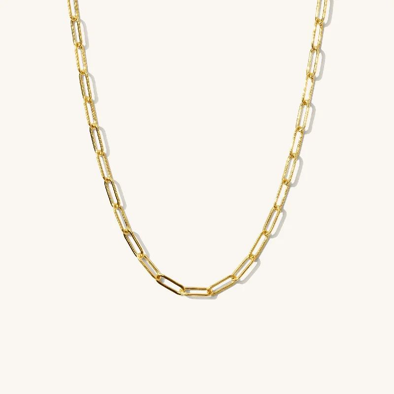 vintage-inspired moonstone necklace Paperclip Chain Necklace