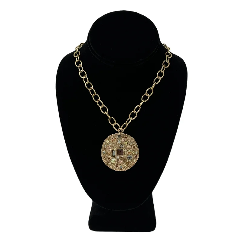 solid gold cartilage hoop Patricia Locke Amulet Necklace in Gold Flax