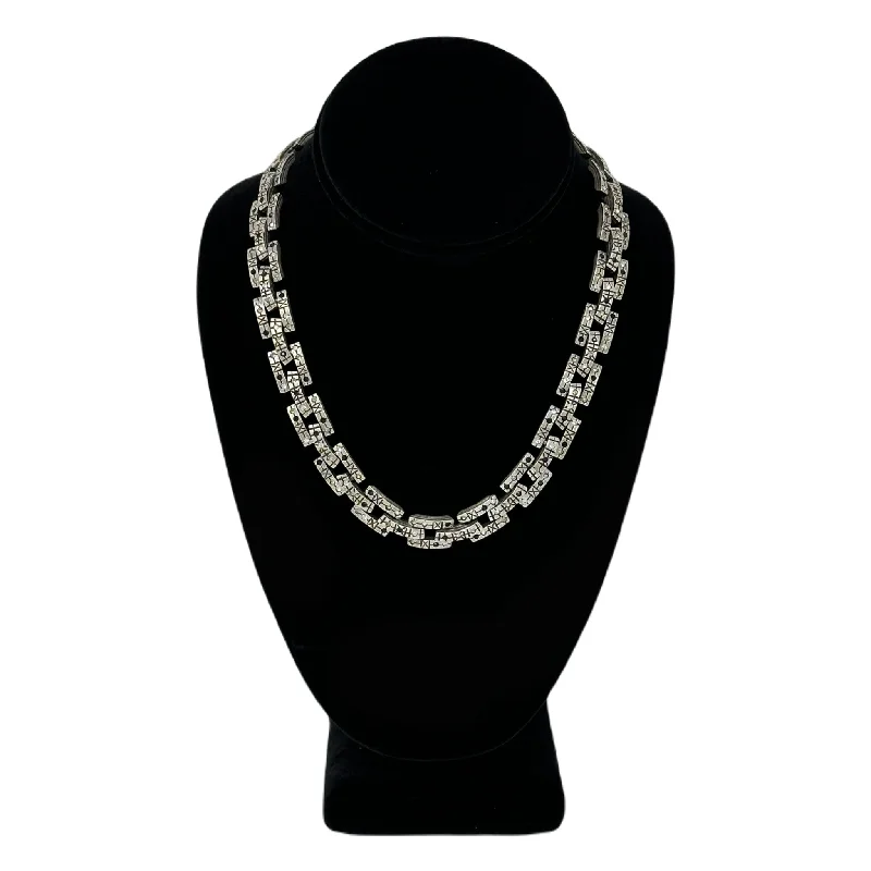 celestial star earrings stud Patricia Locke Arcs Necklace in Silver Black & White