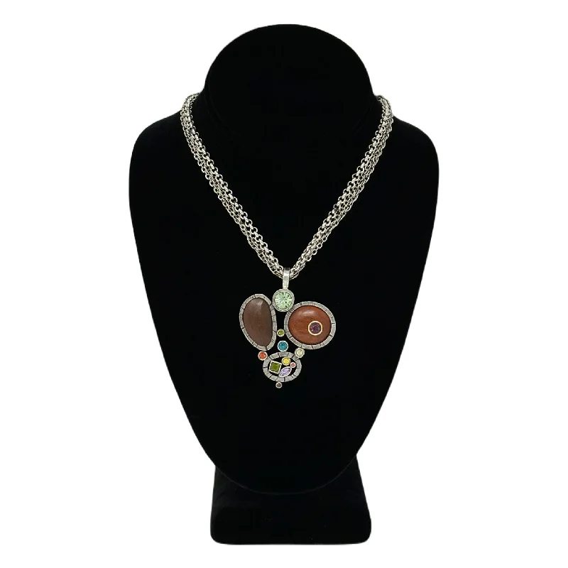 delicate floral wedding band Patricia Locke Bongo Beat Necklace in Silver Kashmir