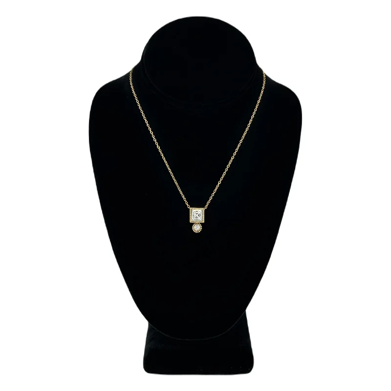 dainty lotus flower ring Patricia Locke Dialogue Necklace in Gold Crystal