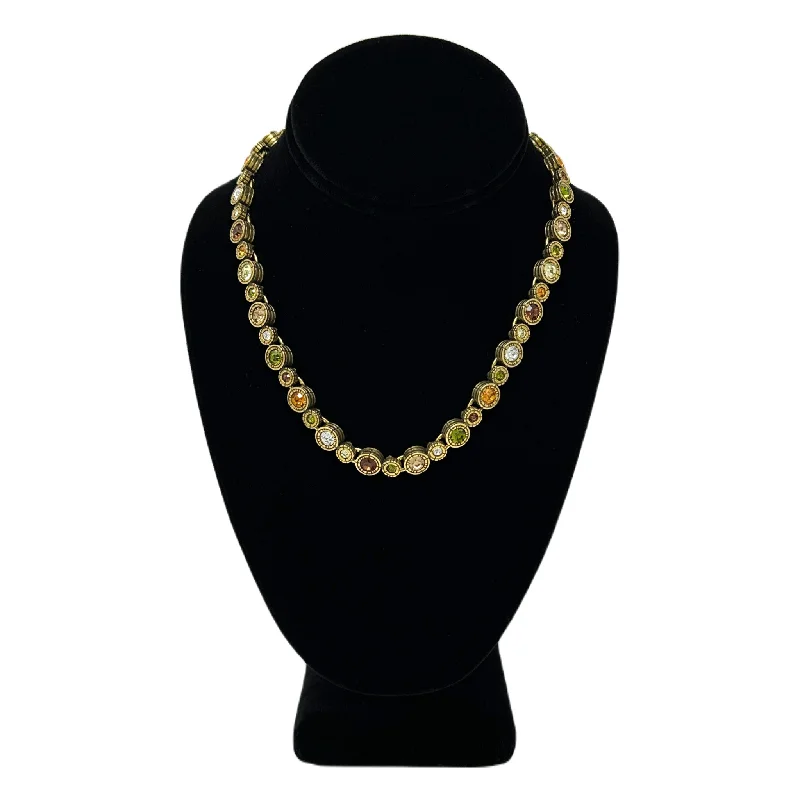 double-layered choker necklace Patricia Locke Hailstones Necklace in Gold Meadow