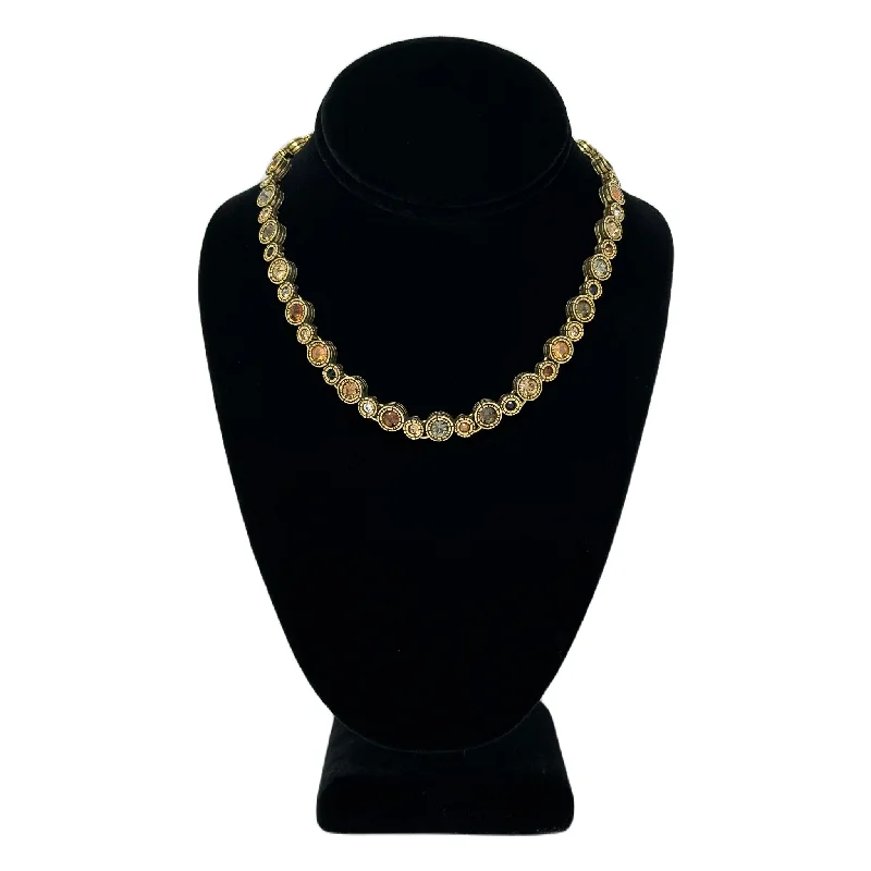 handmade lava stone bracelet Patricia Locke Hailstones Necklace in Gold Tweed