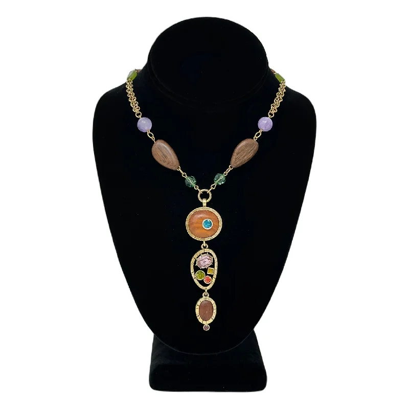braided gold chain bracelet Patricia Locke On the Road Necklace in Gold Kashmir