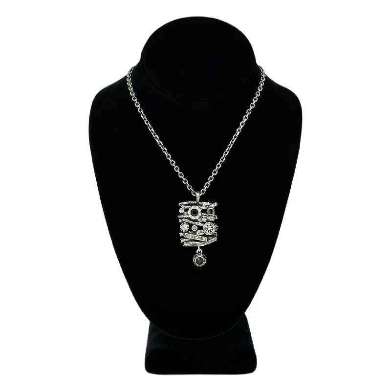 vintage art deco sapphire ring Patricia Locke Prana Necklace in Silver Black & White vintage art deco sapphire ring Patricia Locke Prana Necklace in Silver Black & White