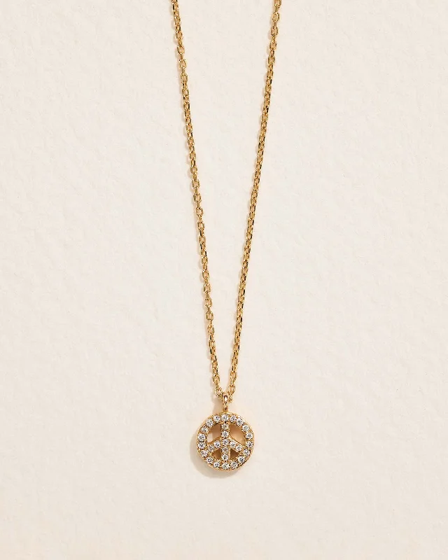 celestial sun and moon pendant Pavé Peace Pendant