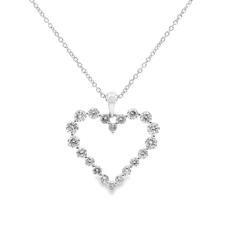 sterling silver infinity bracelet White Gold Diamond Heart Pendant