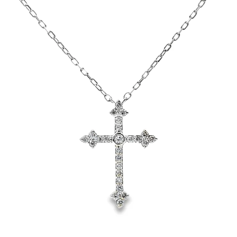 adjustable moon phase bracelet White Gold Diamond Cross Pendant