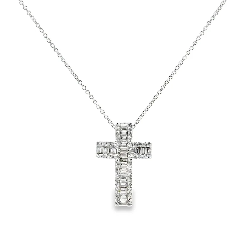 handmade copper wire ring White Gold Diamond Cross Pendant