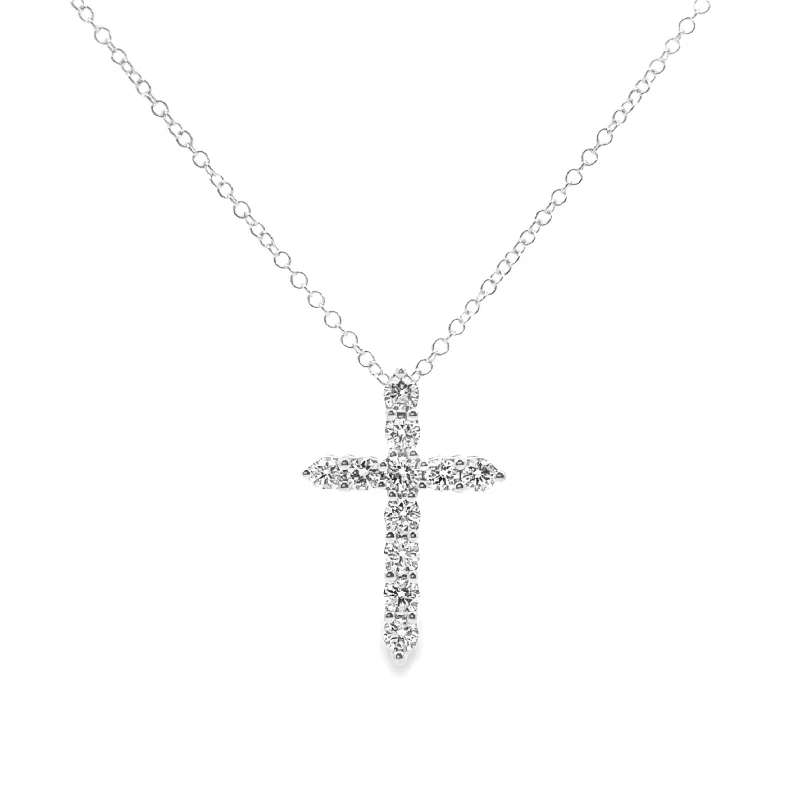 gemstone stacking rings colorful White Gold Diamond Cross Pendant