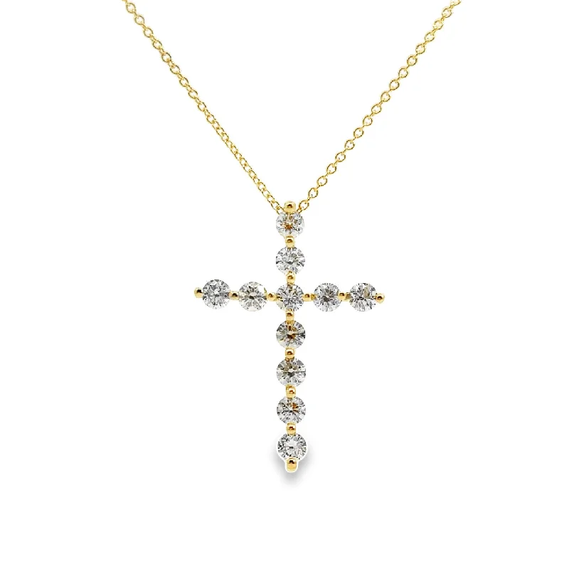 real citrine gemstone pendant Yellow Gold Diamond Cross Pendant