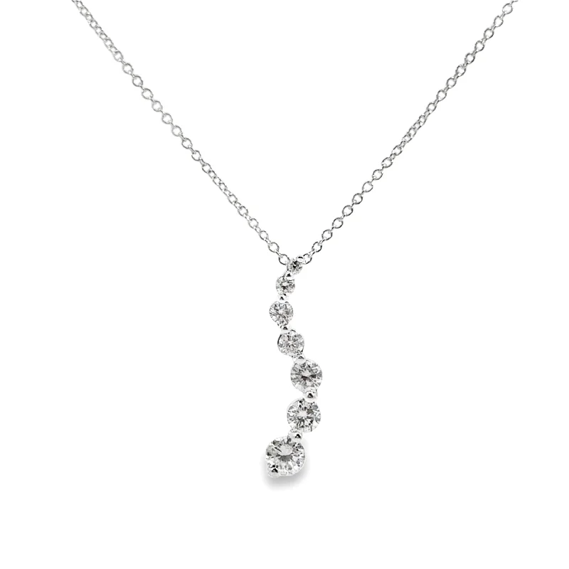 infinity knot wedding band White Gold Diamond Journey Pendant