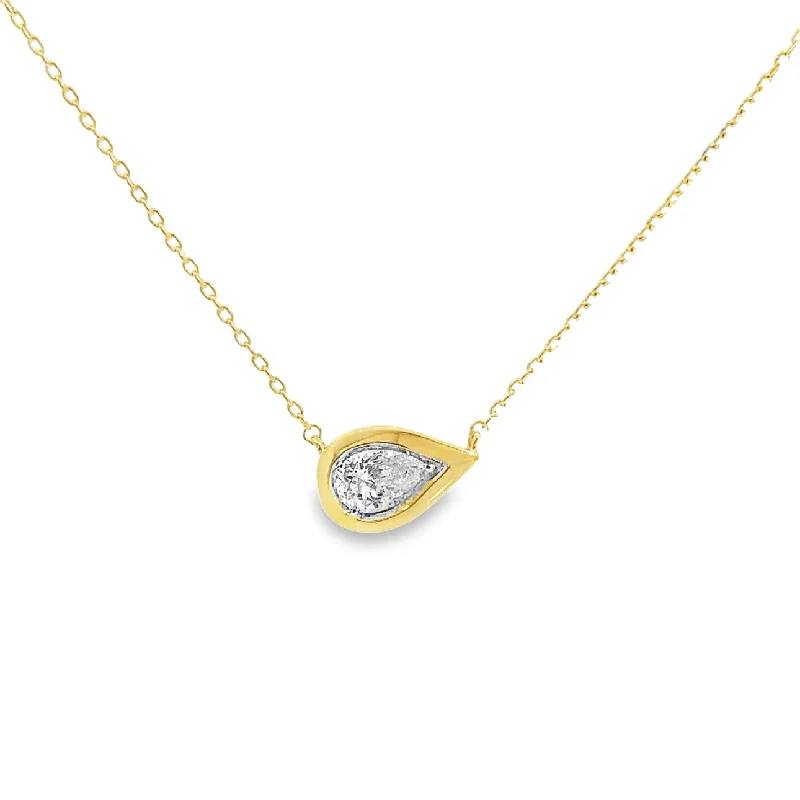 handcrafted silver cross pendant Yellow Gold Diamond Solitaire Necklace