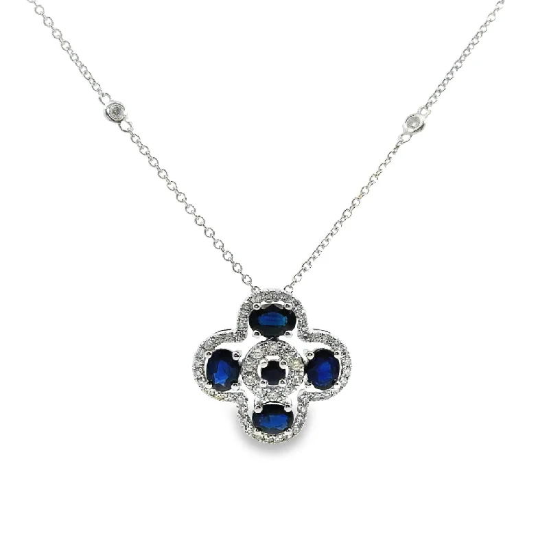 celestial moonstone ring gold White Gold Sapphire and Diamond Fashion Pendant