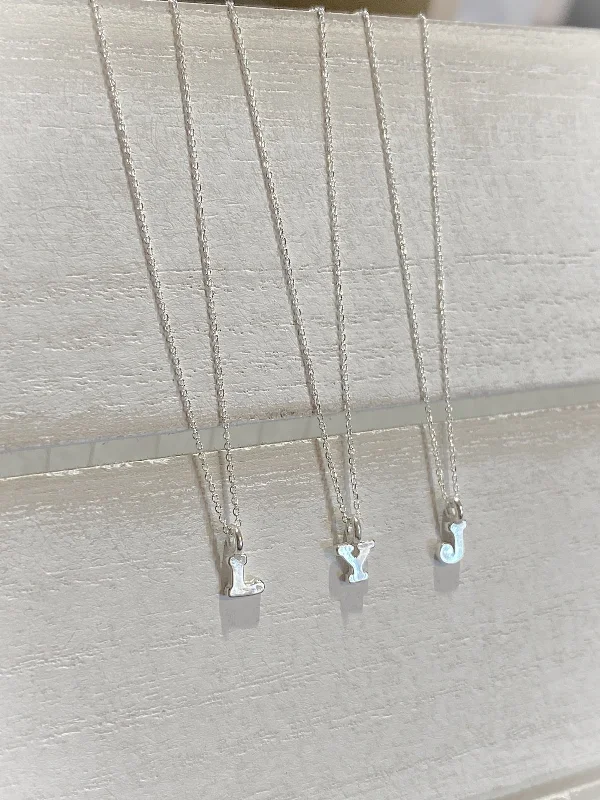 moissanite engagement ring affordable Sterling Silver Initial Necklace