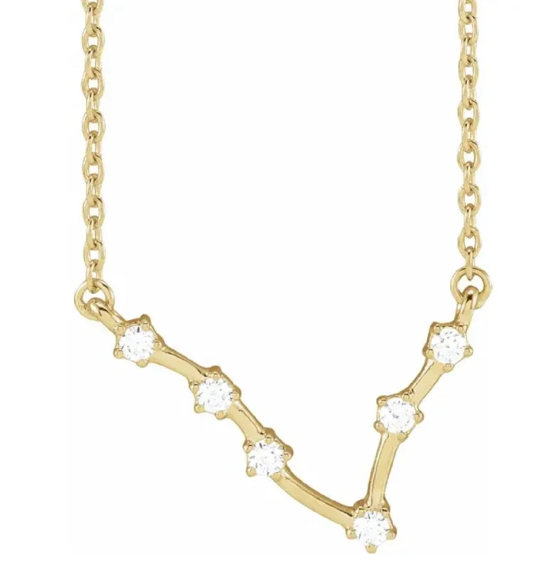 stackable gold bangle set Pisces Diamond Constellation Necklace