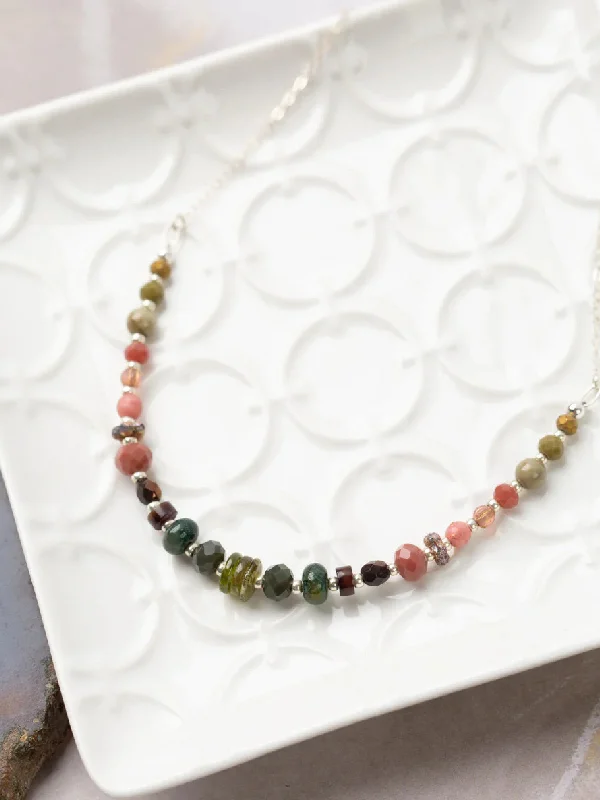 chunky statement cuff bracelet Promise Gemstone Beaded Necklace by Anne Vaughan