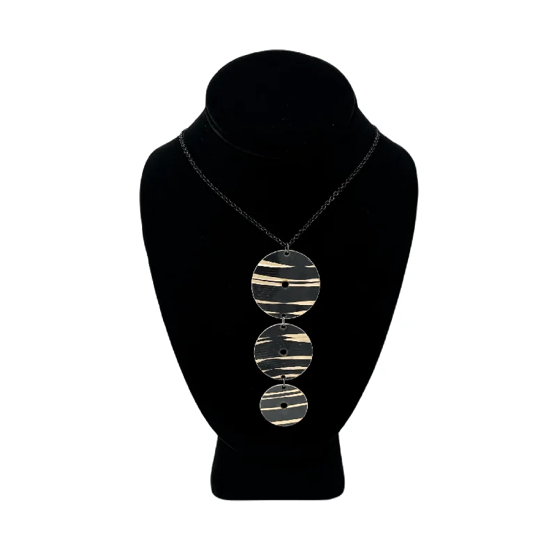 elegant marquise diamond ring Reclaimed Cymbal Necklace, Dark Full Circle