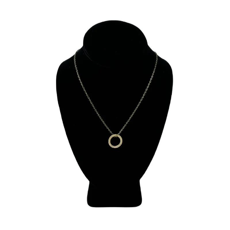 unique crystal bar necklace Reclaimed Cymbal Necklace, Hoop