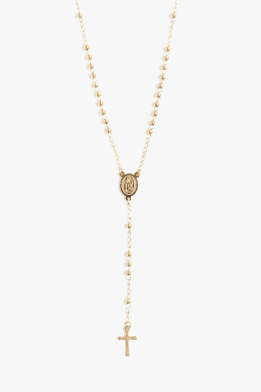handcrafted gold stud earrings ROSARY 3mm