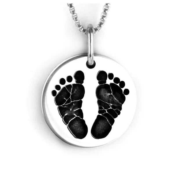 silver infinity knot ring Round Print Necklace