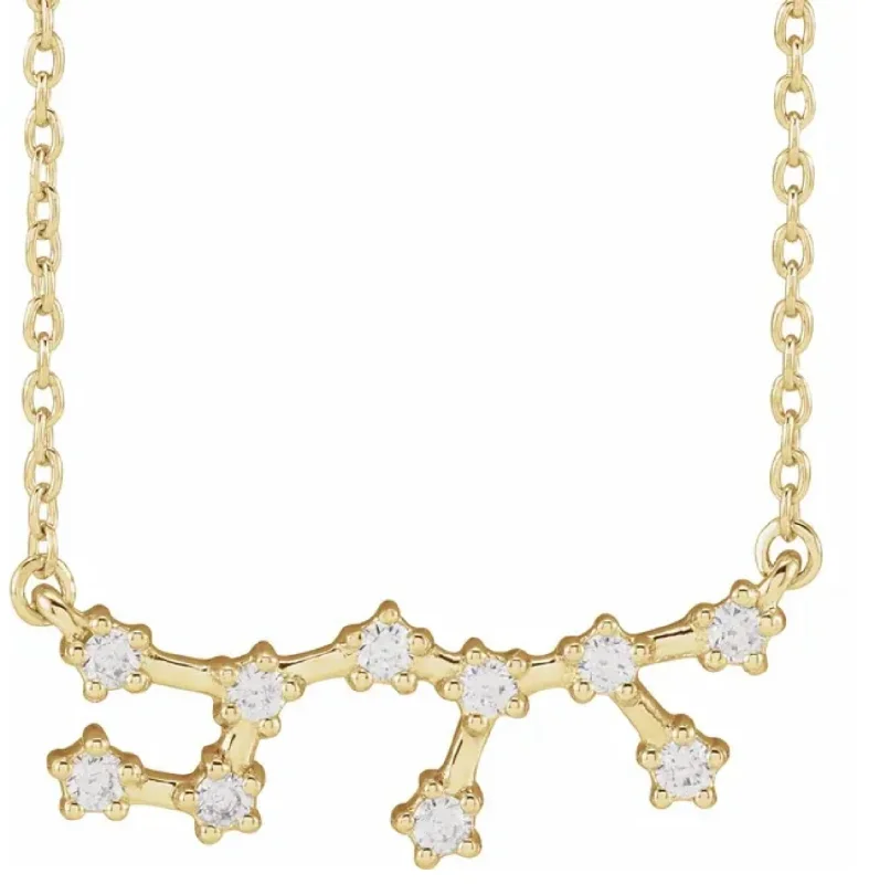 classic pearl strand necklace Sagittarius Diamond Constellation Necklace