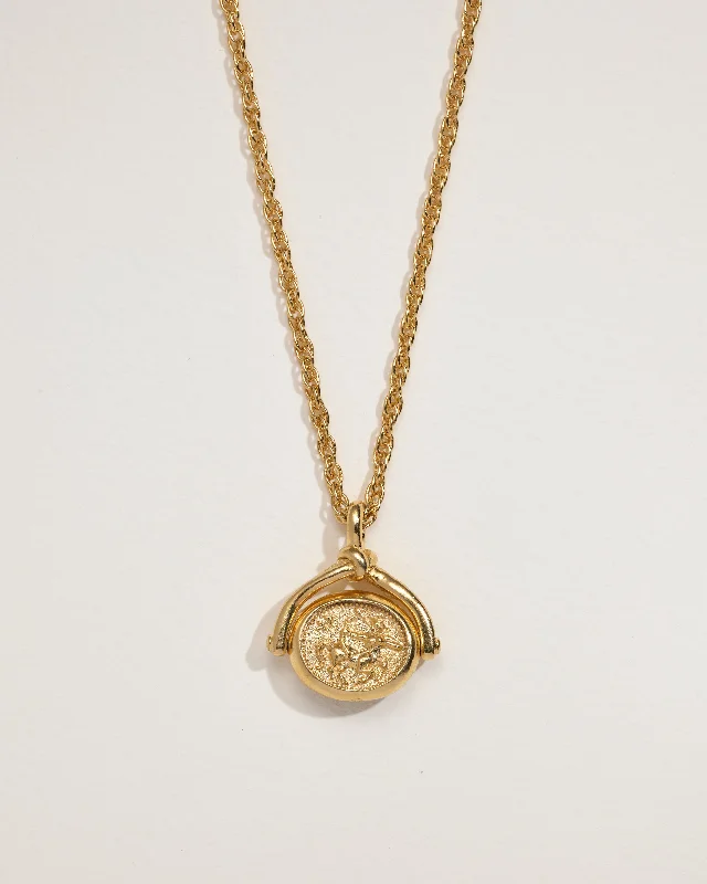 white gold diamond cluster ring Sagittarius Spinner Pendant