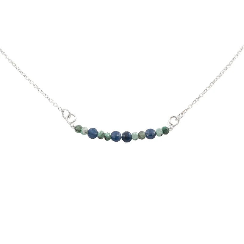 minimalist crystal quartz ring Raw Beauty Necklace ~ Sapphires & Emeralds