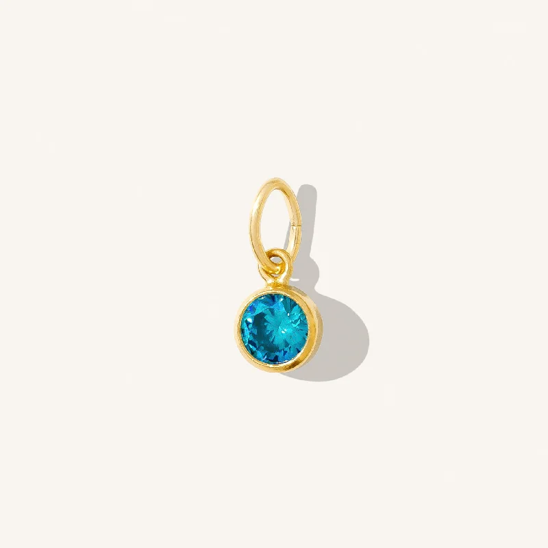 sterling silver lotus ring September Birthstone Charm (Sapphire)