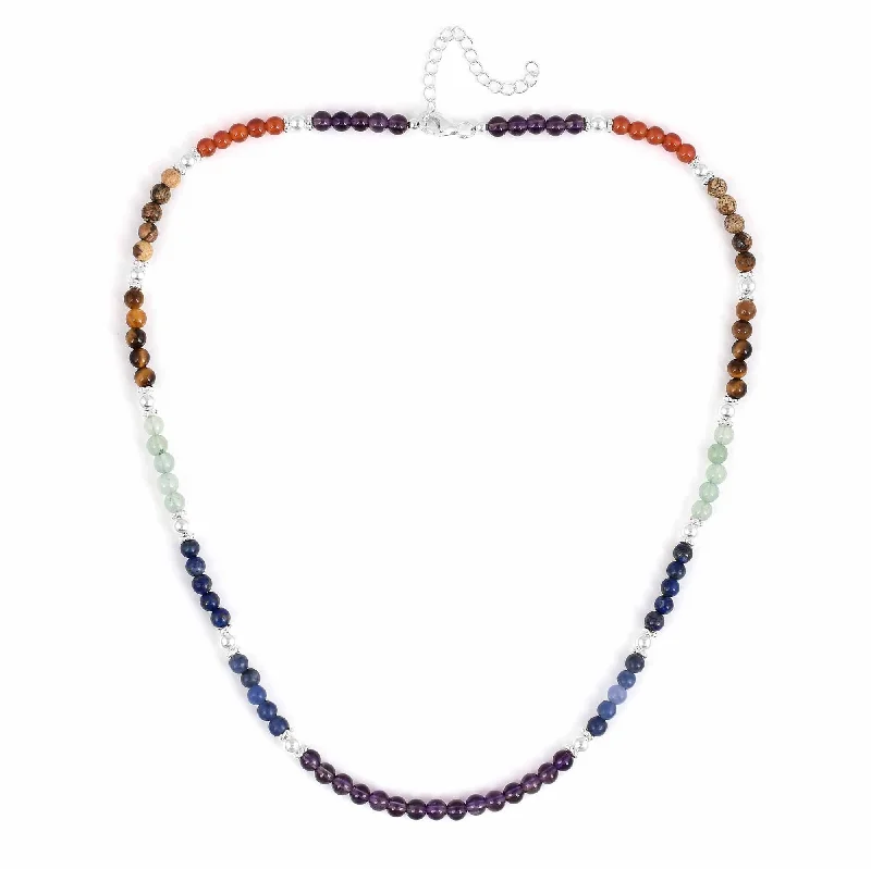 handmade resin flower earrings Seven Chakra Stone Necklace