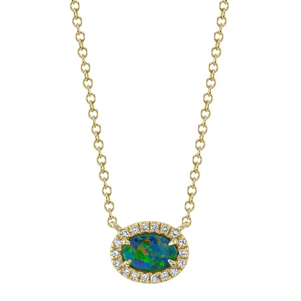 men’s silver ring with onyx Shy Creation Opal and Diamond Halo Necklace