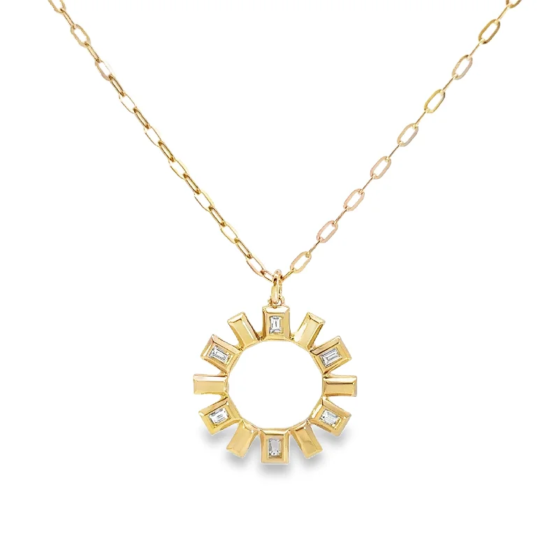 handmade beaded stretch bracelet Shy Creation Yellow Gold Diamond Circle Pendant