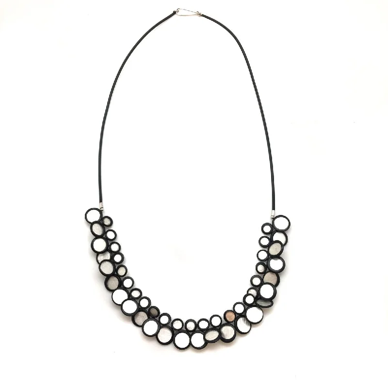 unique gemstone necklace handmade Silver Bubbles Necklace