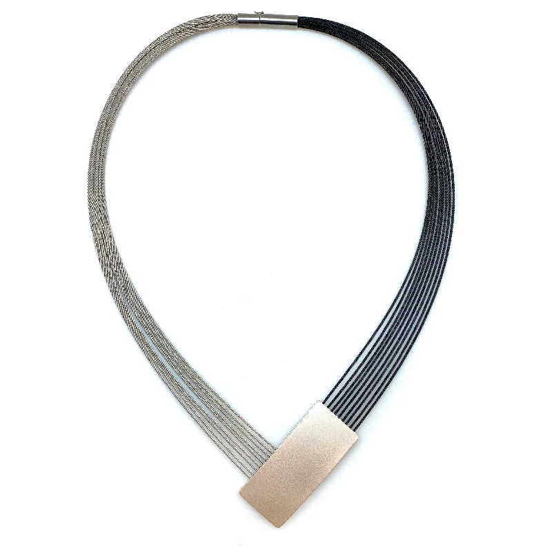 boho gold leaf ring Soft Gold & Silver Multi-Layer V Necklace