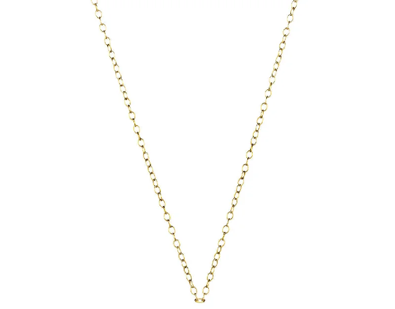 white gold necklace simple Small cable link chain