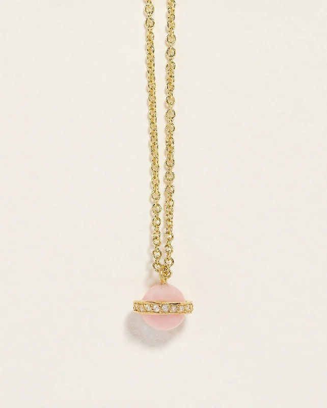 ethical lab-grown diamond ring Small Saturn Pendant