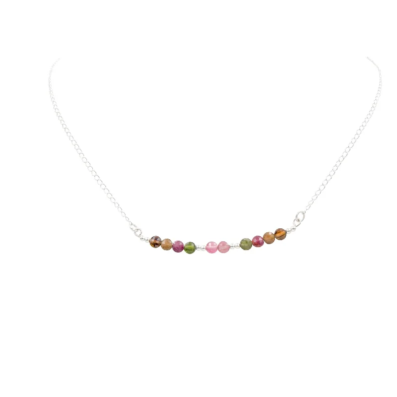 layered gold coin pendant necklace Sparkling Tourmaline Necklace