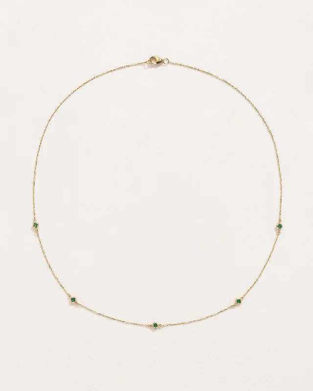 star-shaped cartilage stud earrings Emerald Station Necklace