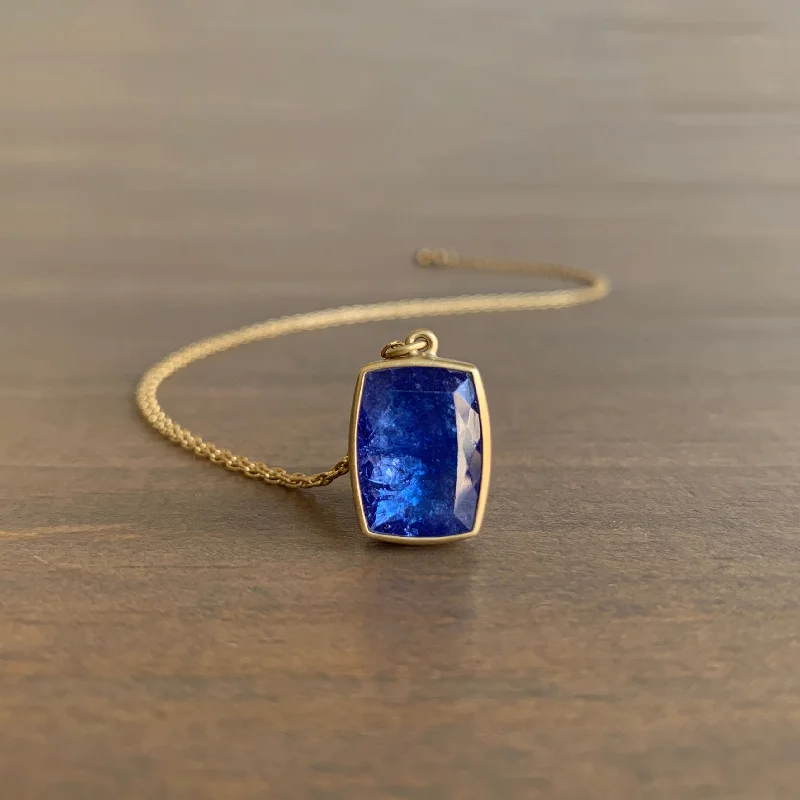 sapphire engagement ring halo Tanzanite Cushion Pendant