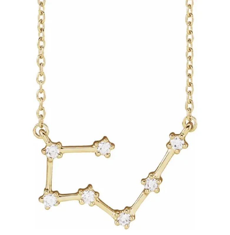 rose gold bar bracelet personalized Taurus Diamond Constellation Necklace