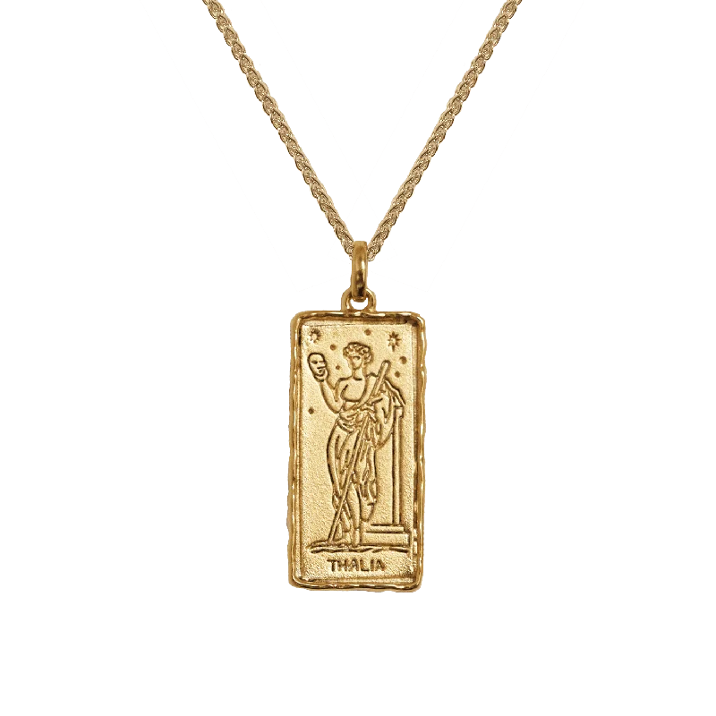dainty pearl and diamond ring Thalia Muse of Comedy Necklace