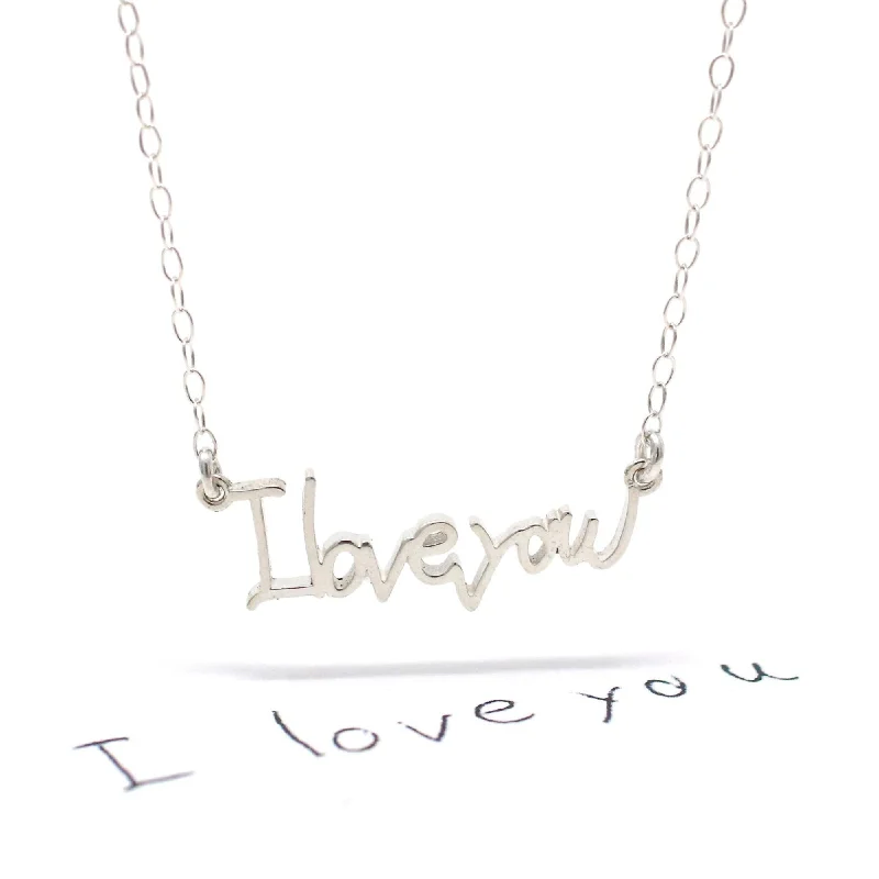 vintage pearl engagement ring Actual Handwriting Personalized Custom Necklace