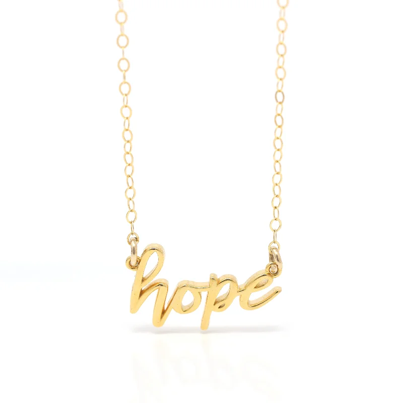 hammered silver pendant necklace The Inspiration Collection: Hope Necklace