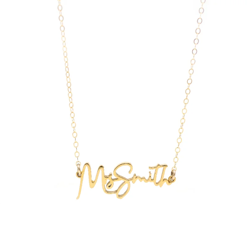 simple crystal earrings The Mrs. Custom Necklace