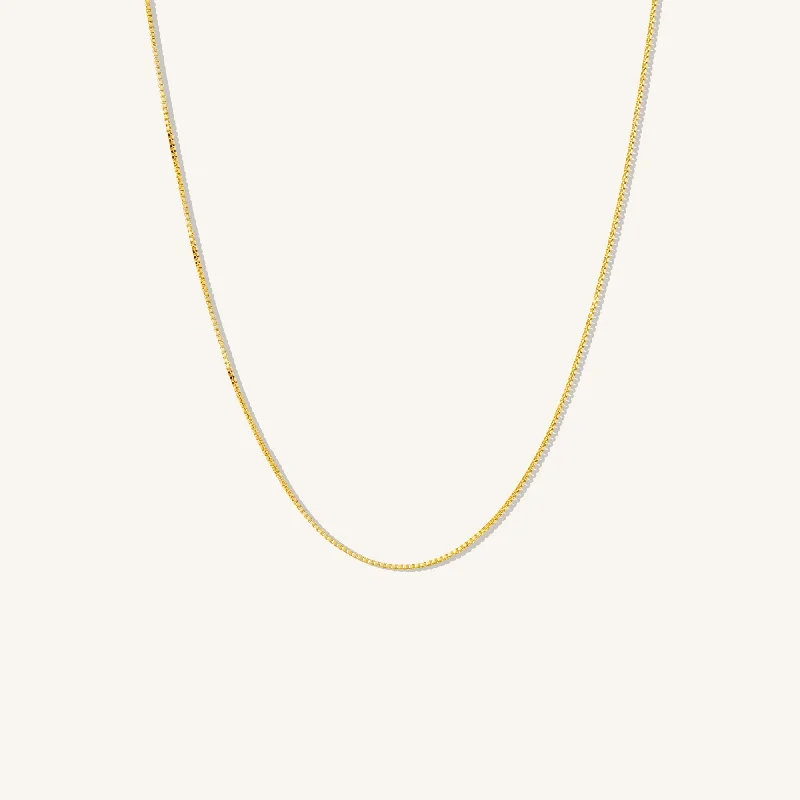 custom engraved infinity necklace Thin Box Chain Necklace