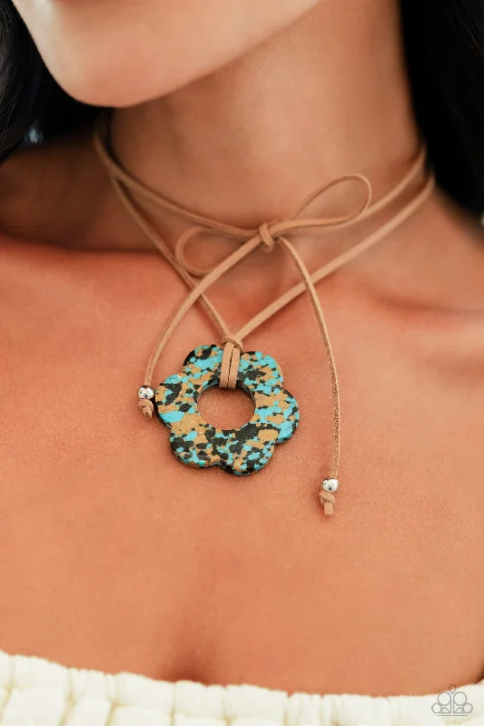 dainty gemstone drop earrings Paparazzi Necklace ~ Tied Triumph - Brown